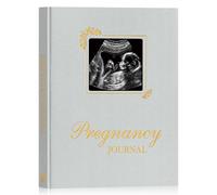Lanpn My Pregnancy Journal Memory Book for First Time Mom, 156 Page Pregnant Announcement Must Have Planner, Pregnancy Tracking Diary Mom to Be Scrapbook Keepsake Gift for Expecting New Parent Grey