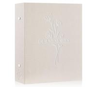 Lanpn Photo Album 6x4 Slip in, OUR MEMORIES Linen 400 Pockets Photo Albums Holds Portrait Only 10x15cm Picture Beige