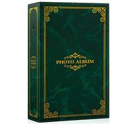 Lanpn Photo Album 6x4 Slip in, Traditional Classic 300 Pockets Photo Albums Holds Landscape Only 10x15cm Picture Green