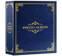 Lanpn Photo Album 6x4 Slip in, Traditional Classic Extra Large Capacity 1000 Pockets Photo Albums Holds Landscape and Portrait 10x15cm Picture Blue