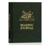 Lanpn Reading Book Journal for Book Lovers Readers, 158 Pages Linen Hardcover Books Tracker Diary with 52 Reviews, 9.3" x 7.7" Reading Log Notebook Bookish Gifts (Green)
