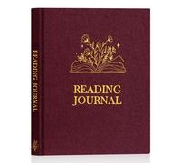 Lanpn Reading Book Journal for Book Lovers Readers, 158 Pages Linen Hardcover Books Tracker Diary with 52 Reviews, 9.3" x 7.7" Reading Log Notebook Bookish Gifts (Pruple)
