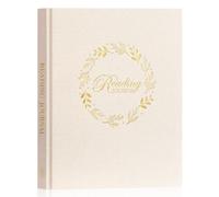 Lanpn Reading Book Journal for Book Lovers Readers, 52 Reviews Linen Hardcover Books Tracker Diary, 158 Pages Reading Log Notebook Bookish Gifts, 9.3" x 7.7" (Beige)