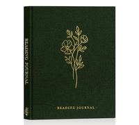 Lanpn Reading Book Journal for Book Lovers Readers, 9.3" x 7.7", 158 Pages Linen Hardcover Books Tracker Journal with 52 Reviews, Read Log Notebook Bookish Gifts (Green)