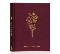 Lanpn Reading Book Journal for Book Lovers Readers, 9.3" x 7.7", 158 Pages Linen Hardcover Books Tracker Journal with 52 Reviews, Read Log Notebook Bookish Gifts (Pruple)