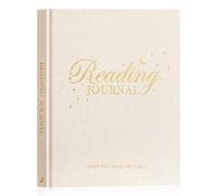 Lanpn Reading Book Journal for Book Lovers Readers, 9.3" x 7.7" Books Tracker Diary, Linen Hardcover Reading Log with 52 Reviews, 158 Pages Reading Notebook Bookish Gifts (Beige)