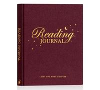 Lanpn Reading Journal Book Journal for Book Lovers Readers, 9.3" x 7.7" Book Tracker Journal, Linen Hardcover Reading Log Book with 52 Book Reviews, 158 Pages Reading Notebook Bookish Gifts (Pruple)