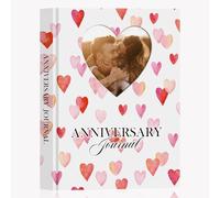 Lanpn Wedding Anniversary Journal Book, Leather Dating 1st to 70th Couple Memory Books Weddings Scrapbook, Love Stories Notebook, Gift for Marriage Newlywed Bridal Shower Anniversaries, 190 Pages