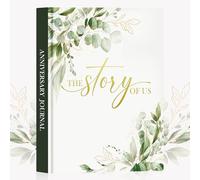 Lanpn Wedding Anniversary Journal Book, Leather Dating 1st to 70th Couple Memory Books Weddings Scrapbook, Love Stories Notebook, Gift for Marriage Newlywed Bridal Shower Anniversaries (190 Pages)