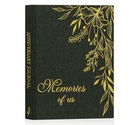 Lanpn Wedding Anniversary Journal Book - Linen First Year to 70th Wedding Scrapbook Notebook Memory Book Photo Album for Couples - Newlywed Marriage Journal Bridal Shower Gifts (Green, 190 Pages)