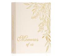 Lanpn Wedding Anniversary Journal Book - Linen First Year to 70th Wedding Scrapbook Notebook Memory Book Photo Album for Couples - Newlywed Marriage Journal Bridal Shower Gifts (Beige, 190 Pages)