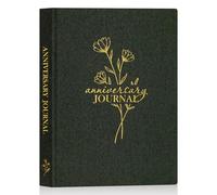 Lanpn Wedding Anniversary Journal Notebook - Linen First Year to 70th Anniversary Scrapbook Memory Book for Couples - Newlywed Marriage Journal Wedding Anniversary Book Gifts (Green, 190 Pages)