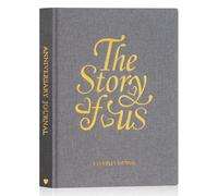 Lanpn Wedding Anniversary Journal - The Story of Us, Linen Dating 1st to 70th Wedding Scrapbook Couple Memory Book, 190 Pages Love Stories Notebook Marriage Newlywed Bridal Shower Gift, Grey