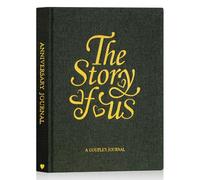 Lanpn Wedding Anniversary Journal - The Story of Us, Linen Dating 1st to 70th Wedding Scrapbook Couple Memory Book, 190 Pages Love Stories Notebook Marriage Newlywed Bridal Shower Gift, Green