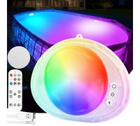 LanPool Rechargeable Pool Lights, 2025 Upgraded Underwater Submersible Swimming LED Pool Light with Remote Control,Waterproof Magnetic Pools Lights for Inground Above Ground Pools,Hot tub-1pc