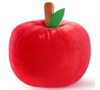 LANPU Cute Apple Shaped Plush Pillow - Soft Fruit Cushion for Couch, Sofa, or Bed, Adorable Decorative Throw Pillow for Kids Room, Living Room & Home Decor (11 Inch, Red)