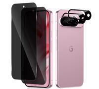 LanQii Privacy Screen Protector Compatible with Google Pixel 10 5G, 4 Pack Anti-Spy Screen Protector and Camera Protection Tempered Glass Film, 9H Anti-Spy Film for Google Pixel 10 5G