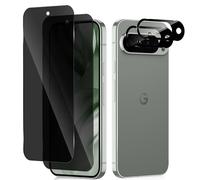 LanQii Privacy Screen Protector Compatible with Google Pixel 10 Pro XL 5G, 4 Pack Anti-Spy Screen Protector and Camera Protection Tempered Glass Film, 9H Anti-Spy Film for Google Pixel 10 Pro XL 5G