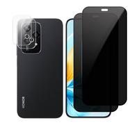LanQii Screen Protector Compatible with Honor 200 lite 5G, [2+2 Pieces] Privacy Screen Protector + Camera Protection Tempered Glass Film, 9H Hardness Anti-Scratch Anti-Spy Film for Honor 200 lite 5G