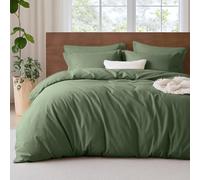 Lanqinglv Bed Linen 135 x 200 cm 2-Piece Green Sage Green Plain Duvet Cover 135 x 200 cm with Zip and Pillowcase 80 x 80 cm Made of Renforce Microfibre