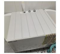 LANRUEU Bathtub Caddy Tray Dust-Proof Bathtub Cover, Folding Bath Tub Accessories Shutter Bath Lid, PVC Scalable Insulation Cover for Bathroom Spa, 0.6cm Thickness(70x105x0.6cm)