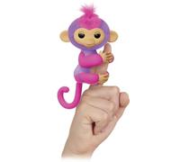 Lansay - FINGERLINGS - Charli - Small Interactive Monkey Pink/Purple - Electronic Plush Toy for Children Aged 5+ - Interactive Animal Attached to Finger - Touch Responses