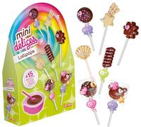 Lansay - MINI DELICES Lollipops - Set for making 15 chocolate lollipops for children from 6 years - Baking set without cooking - Ready to gift with packaging - Idea for creative