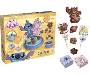 Lansay | Mini Delights - Stitch & Angel - Chocolate Making Workshop | Kids Chocolate Kit with Moulds and Other Accessories | Stitch Shaped Chocolates | Gourmet Creation from 6 Years