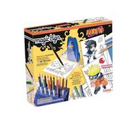 Lansay Naruto Magic Line Reproduction Box with Over 100 Illustrations to Project and Draw - Adorable Manga Characters - Learning to Draw - Creative Activity - Ages 7 and Above