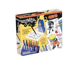 Lansay Naruto Magic Line Reproduction Box with Over 100 Illustrations to Project and Draw - Adorable Manga Characters - Learning to Draw - Creative Activity - Ages 7 and Above