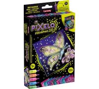 Lansay PIXELO - 2D Pixelo Phospho Refill - 10 New 2D Illustrations to Create - Glow in The Dark with Glow in The Dark Gel - Creative Activity for Children - Compatible with Pixelo Electronic