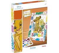 Lansay - Sequins Collection: Simba, The Lion King - Craft Activities for Kids Ages 7 and Up - Create a Sparkle Painting with Sequins - Disney Painting Kit - Creative Hobbies