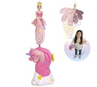 Lansay - Sky Dancers - Rainbow Rose - Flying Fairy Doll for Children from 6 Years - Magic Doll 18 cm - Flies with a Unicorn Launcher without Batteries - Marvel Your Children - Gift Idea for