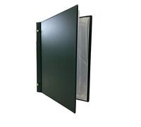 Lansdale A4 Expandable Hard Cover Nyrex/Nirex Document Holder - 30 Pockets - Green