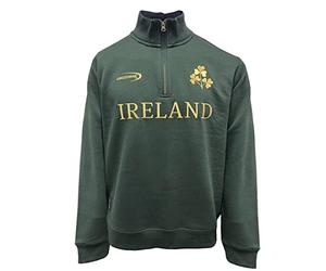 Lansdowne Bottle Green Quarter Zip Embroidered Ireland Sweatshirt (S)