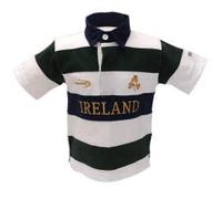 Lansdowne Ireland Kids Bottle/White/Gold 1/2 Sleeve Rugby Shirt (Age 6/12 months)