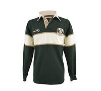 Lansdowne Mens Shamrock Long Sleeve Rugby Shirt, Green/White, XXL
