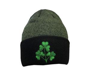 Lansdowne Sports Official Collection Black Green Knitted Turn Up Hat