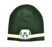 Ireland Shamrock Crest Knit Hat, Green, One size