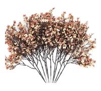 Lansdowns 10 Pcs Babys Breath Artificial Flowers Bulk Real Touch Flowers Fake Flowers Silk Flowers for Home Decor Indoor Floral Arrangement Table Centerpieces Festival Party Decor (Beige Brown)