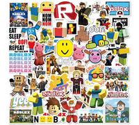 Lanseede 50pcs Gifts Roblox Stickers Waterproof Blox Decals Stickers for Laptop,Bumper,Water Bottles,Computer,Phone,Hard hat,Car Stickers and Decals(Roblox 50)……