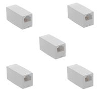 LanSenSu RJ11 Coupler, Straight Telephone Inline Coupler RJ11 6P4C Inline Keystone Jack Female to Female Straight Telephone Cable Cord Extension Adapter White 5 Pack