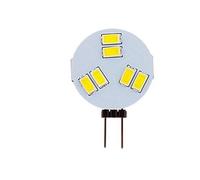 Lanshui 10-Pack, LED PCB Round Light DC12V G4 2W 160LM Home Spotlights | 6x5630SMD(Cold White)