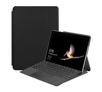 Lanshui Accessories, Ultra thin Foldable Bracket Case with Pen Slot, Flip Leather Stand Cover compatible with Microsoft GO/GO 2 Go3 10 inch(Black)