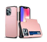 Lanshui Cover, Anti-Scratch Business Phone Case, Slide Armor Wallet Card Slots Holder Cover compatible with iPhone 16 Pro Max 6.9 inch(Gold)