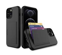 Lanshui Cover, Heavy Duty Armor Bumper Wallet Cover, 3-Card Slot Credit Card Holder Case compatible with iPhone 16 Pro Max 6.9 inch(Black)