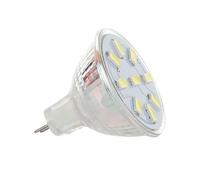 Lanshui Pack of 10, LED Spotlight MR11 GU4.0 DC10-30V Glass Shell Lamp | 5733/2835SMD 2W/3W/4W(Warm White,2W 5733 SMD)