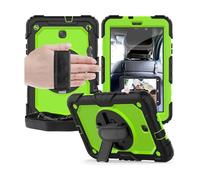 Lanshui Tablet Accessories, Anti Drop Silicone Shell With Shoulder Strap, Tablet Protective Case Suitable for Samsung Galaxy Tab A7 10.4 inch/T500-T505 2020 universal(Black+Yellow green)