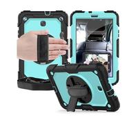 Lanshui Tablet Accessories, Anti Drop Silicone Shell With Shoulder Strap, Tablet Protective Case Suitable for Samsung Galaxy Tab S8 Ultra/S9ultra-14.6 inch universal(Black+Sky blue)