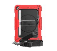 Lanshui Tablet Accessories, Anti Drop Silicone Shell With Shoulder Strap, Tablet Protective Case Suitable for Samsung Galaxy Tab A7 10.4 inch/T500-T505 2020 universal(Red+Black)